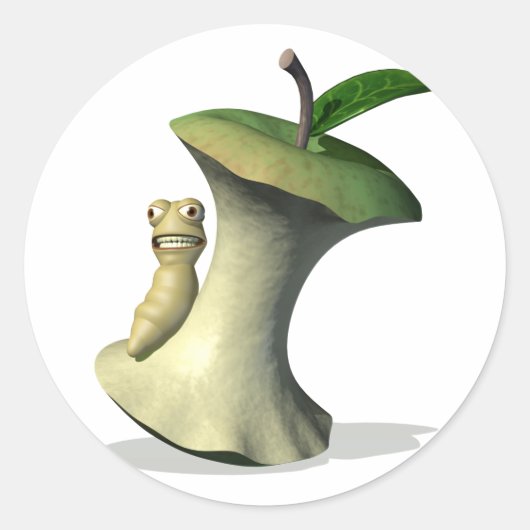 Grub Apple Coreスタンプ ラウンドシール (正面)