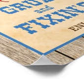 Grub & Fixin's Cowboy Westernパーティー ポスター (角)