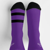 Grubby Hands Purple Crew Socks ソックス (上部)
