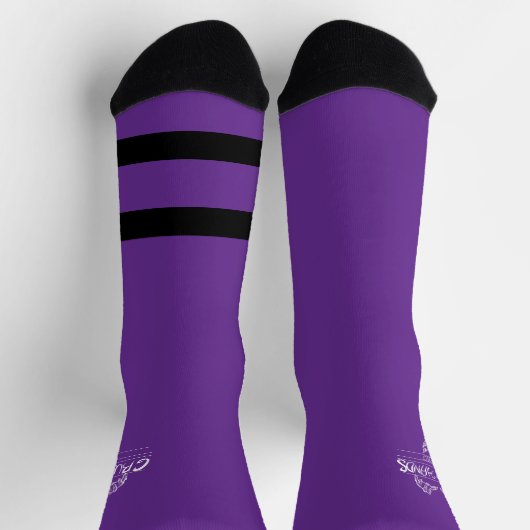 Grubby Hands Purple Crew Socks ソックス (上部)