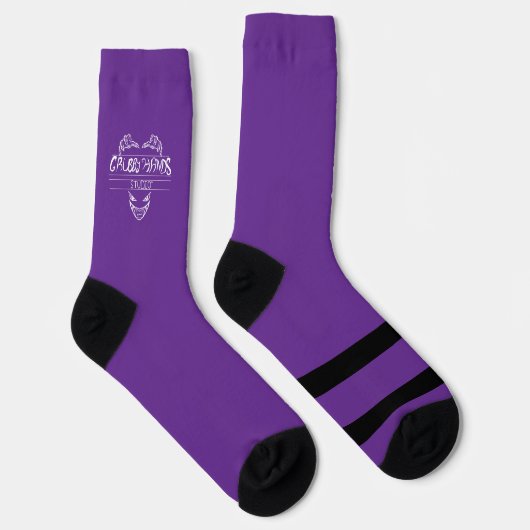 Grubby Hands Purple Crew Socks ソックス (右)