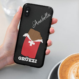 Grüezi - スイスチョコレート | ブラックラメ samsung galaxy s22ケース