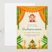 Gruhapravesham 招待状 Grihapravesh 式 招待状 (正面/裏面)