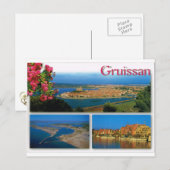 Gruissan、Cote d'Azur、マルチビュー ポストカード (正面/裏面)