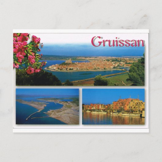 Gruissan、Cote d'Azur、マルチビュー ポストカード (正面)