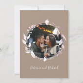 Grullo Monogram Photoのメ結婚ニュー・カード 招待状 (裏面)