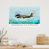 Grumman A-6 Intruderが写真描写に入ら絵を描ず! ポスター (キッチン)