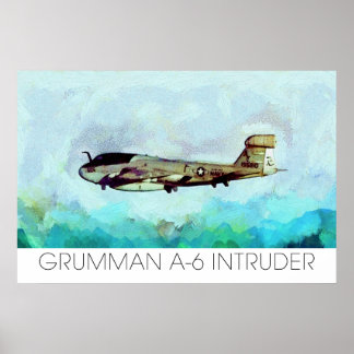 Grumman A-6 Intruderが写真描写に入ら絵を描ず! ポスター