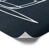 Grumman F6Fヘルキャットブループリント ポスター (角)