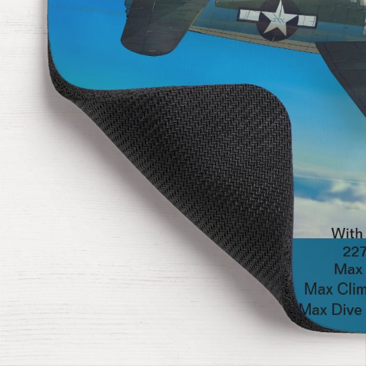 Grumman F6F-3 Hellcat mousepad マウスパッド (コーナー)
