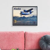 Grumman G-21 Goose - Alaska Postage キャンバスプリント (インサイチュ (リビング))