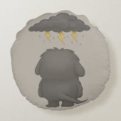 Grummel Kissen – Das ADHS-Monster für Frust ラウンドクッション (裏面)