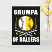 Grumpaがソフトボールで父の母の日に売り上げを伸ばす カード (黄色い花)