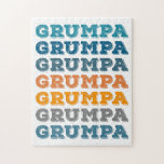 Grumpa | Funny Grumpy Grandpa Retro Text Design  ジグソーパズル<br><div class="desc">Simple retro vintage text design of an endearing nickname for grump grandfathers - grumpa.</div>