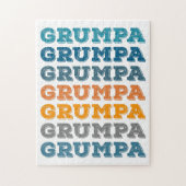 Grumpa | Funny Grumpy Grandpa Retro Text Design  ジグソーパズル (縦)