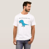 Grumpasaurusのレックスの淡いブルーの織り目加工 Tシャツ (正面フル)