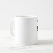 Grumpasaurusのレックスの青い織り目加工のマグ コーヒーマグカップ (正面左)