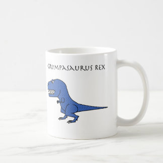 Grumpasaurusのレックスの青い織り目加工のマグ コーヒーマグカップ