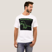 Grumposaurusのレックスのネオンの緑 Tシャツ (正面フル)