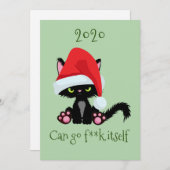 Grumpy 怒 Cat 2020はf**k自体に行くことが可能 シーズンカード (正面/裏面)