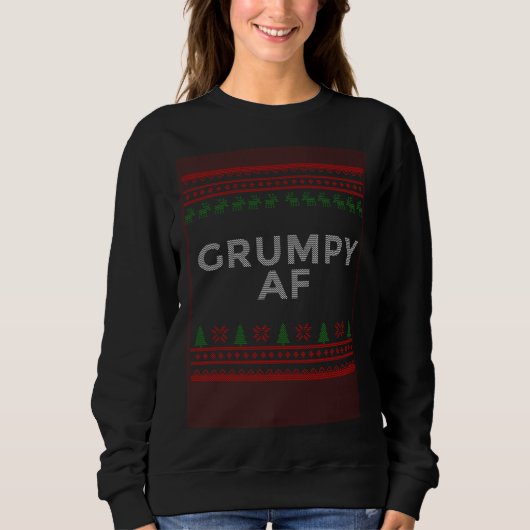Grumpy AF Family Ugly Matching Family Christmas スウェットシャツ (正面)