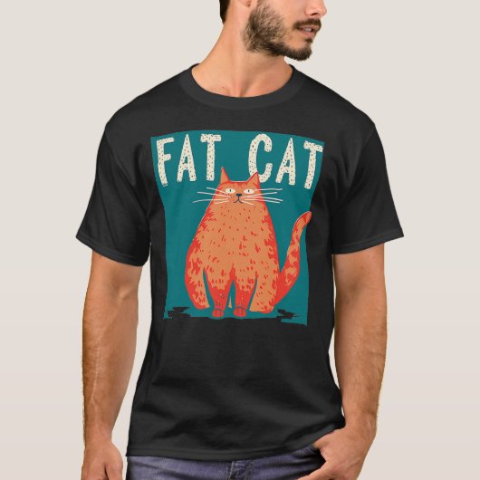 Grumpy and fluffy Cat Costume for funny overweight Tシャツ (正面)