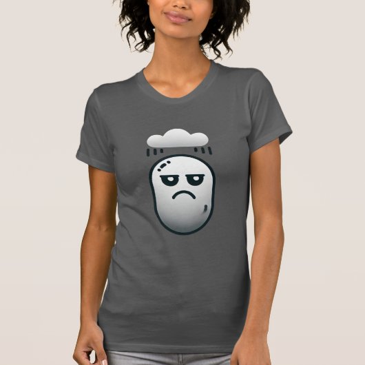 Grumpy Bean – ミニマリストMoody Bean Tシャツ (正面)
