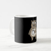 Grumpy bear holding a cup of coffee コーヒーマグカップ (正面左)