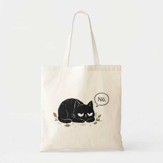 Grumpy Black Cat No Sleeping トートバッグ (正面)