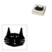 Grumpy black cat stamp ラバースタンプ (押印)
