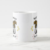 Grumpy Bulldog Cup, Dog Lover Gift Idea, Pet Humor ジャンボコーヒーマグカップ (正面)