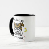 Grumpy Bulldog Cup, Dog Lover Gift Idea, Pet Humor マグカップ (正面左)