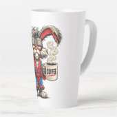 Grumpy Bunny Coffee Funny T-Shirt カフェラテマグ (右アングル)