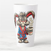 Grumpy Bunny Coffee Funny T-Shirt カフェラテマグ (正面)