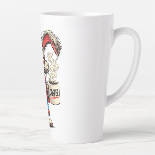 Grumpy Bunny Coffee Funny T-Shirt カフェラテマグ (右)