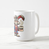 Grumpy Bunny Coffee Funny T-Shirt コーヒーマグカップ (正面右)