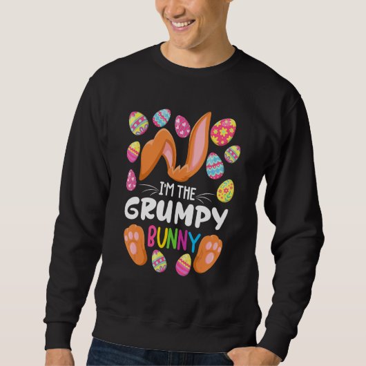 Grumpy Bunny Iファミリーマッチングイースターパーティー服 スウェットシャツ (正面)