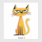Grumpy Cartoon Cat Sticker シール (シート)
