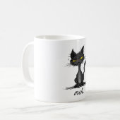 GRUMPY CAT おもしろい - Meh Cat 熱狂する - Cat Lady Gift コーヒーマグカップ (正面左)
