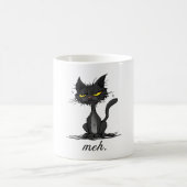 GRUMPY CAT おもしろい - Meh Cat 熱狂する - Cat Lady Gift コーヒーマグカップ (中央)