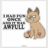Grumpy Cat -ミームおもしろいCat -おもしろい シール (シート)