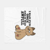 Grumpy Cat -ミームおもしろいCat -おもしろい フリースブランケット (正面(横))