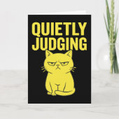 Grumpy Cat Attitude – Quietly Judging Funny Cat カード (正面)