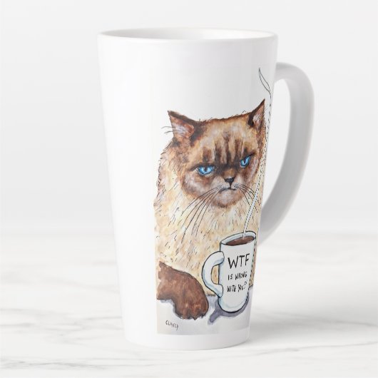 Grumpy Cat Cup カフェラテマグ (右アングル)