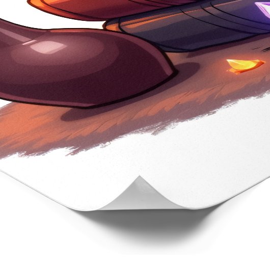 Grumpy Cat Dark Academia Reader Bookworm Gothic Li ポスター (角)