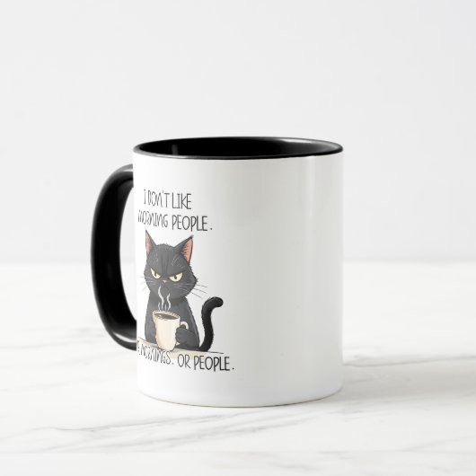 Grumpy Cat Don't Like Morning People Mug マグカップ (正面左)