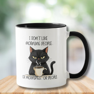 Grumpy Cat Don't Like Morning People Mug マグカップ