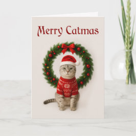Grumpy Cat Folded Christmas Card カード