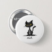 GRUMPY CAT - Funny Meh Cat - Crazy Cat Lady Gift 缶バッジ (正面&裏面)
