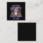 Grumpy Cat Halloween Costume Funny Holiday Animal  スクエア名刺 (正面/裏面)